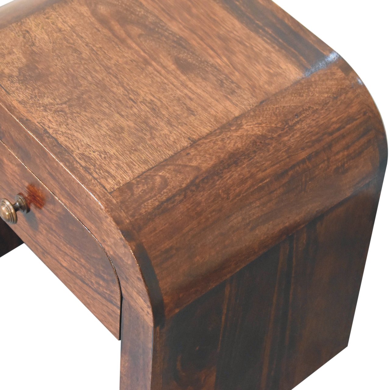 Solid Wood California Walnut Disc Nightstand