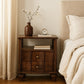 Solid Wood 2-Drawer Bedside Table