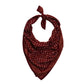 Large 39" Hand Dyed Batik Bandana, 100% Soft Cotton, Crimson Cross, Red, Western Wild Rag