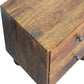 Solid Wood Tula Chestnut Nightstand, 2-Drawers, Brown