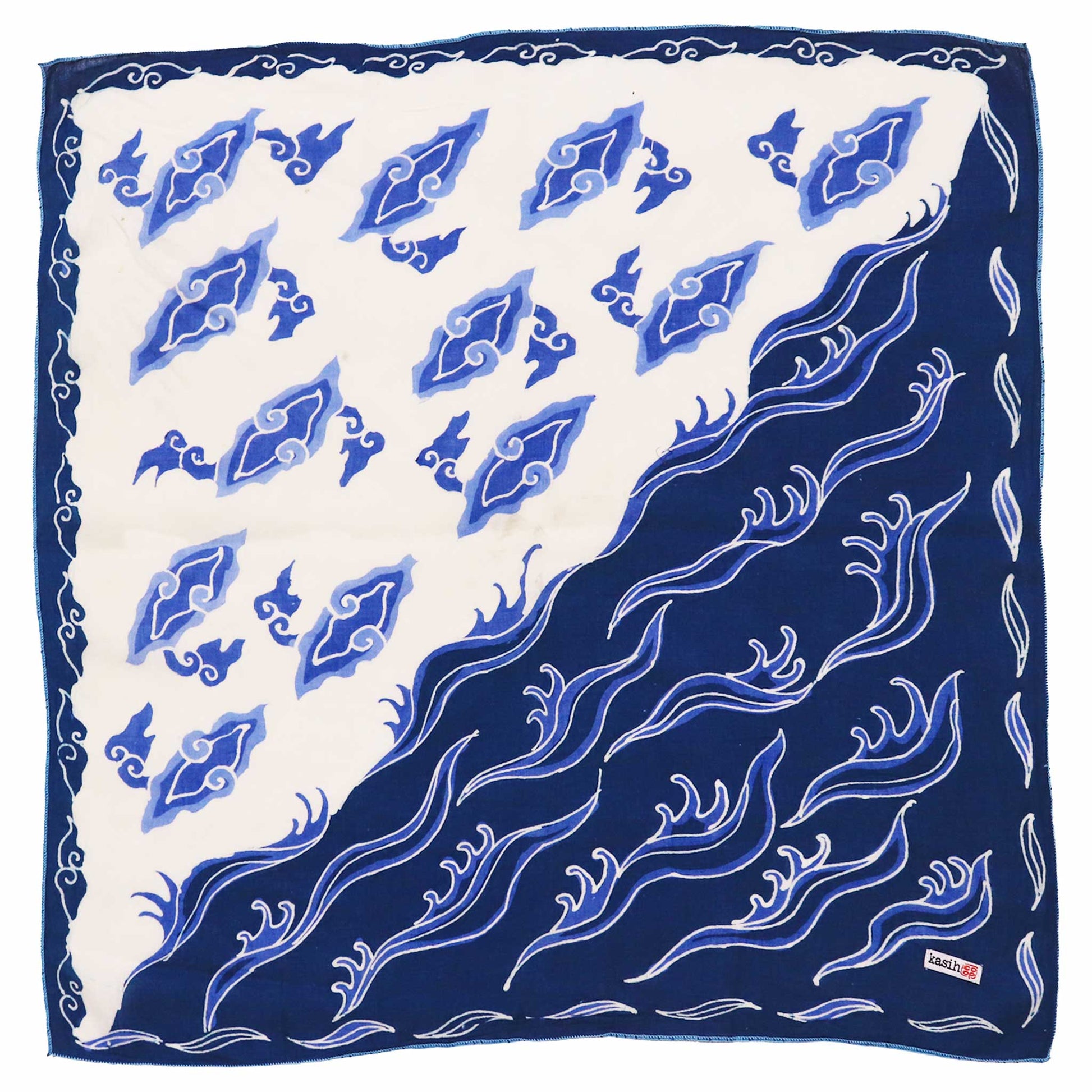 Fully Hand Drawn Batik Tulis Bandana, Floating on Water