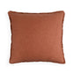 Organic Chic washed textured cotton solid pillow cover with frayed edges