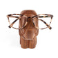 Elephant Eyeglass Holder Stand - Hand Carved Wood