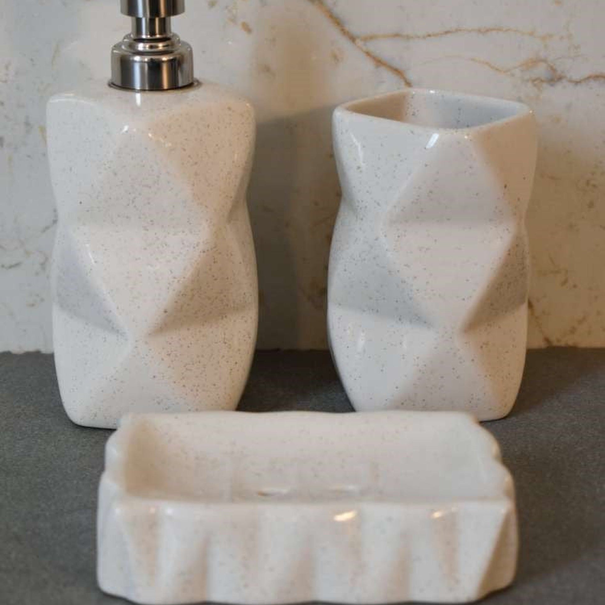 Sindri White Bathroom Set of 3