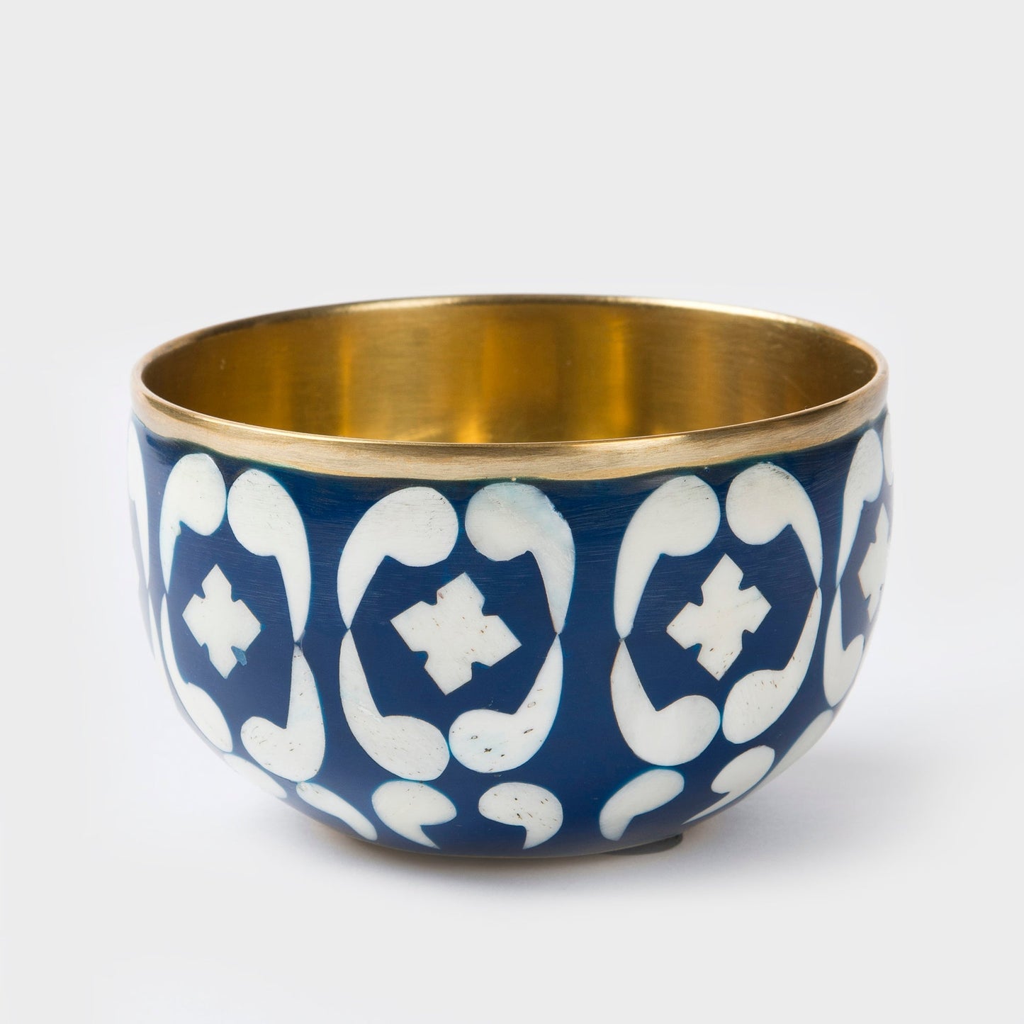 Lattice Blue Trinket Bowl & Tray Gift Box Set