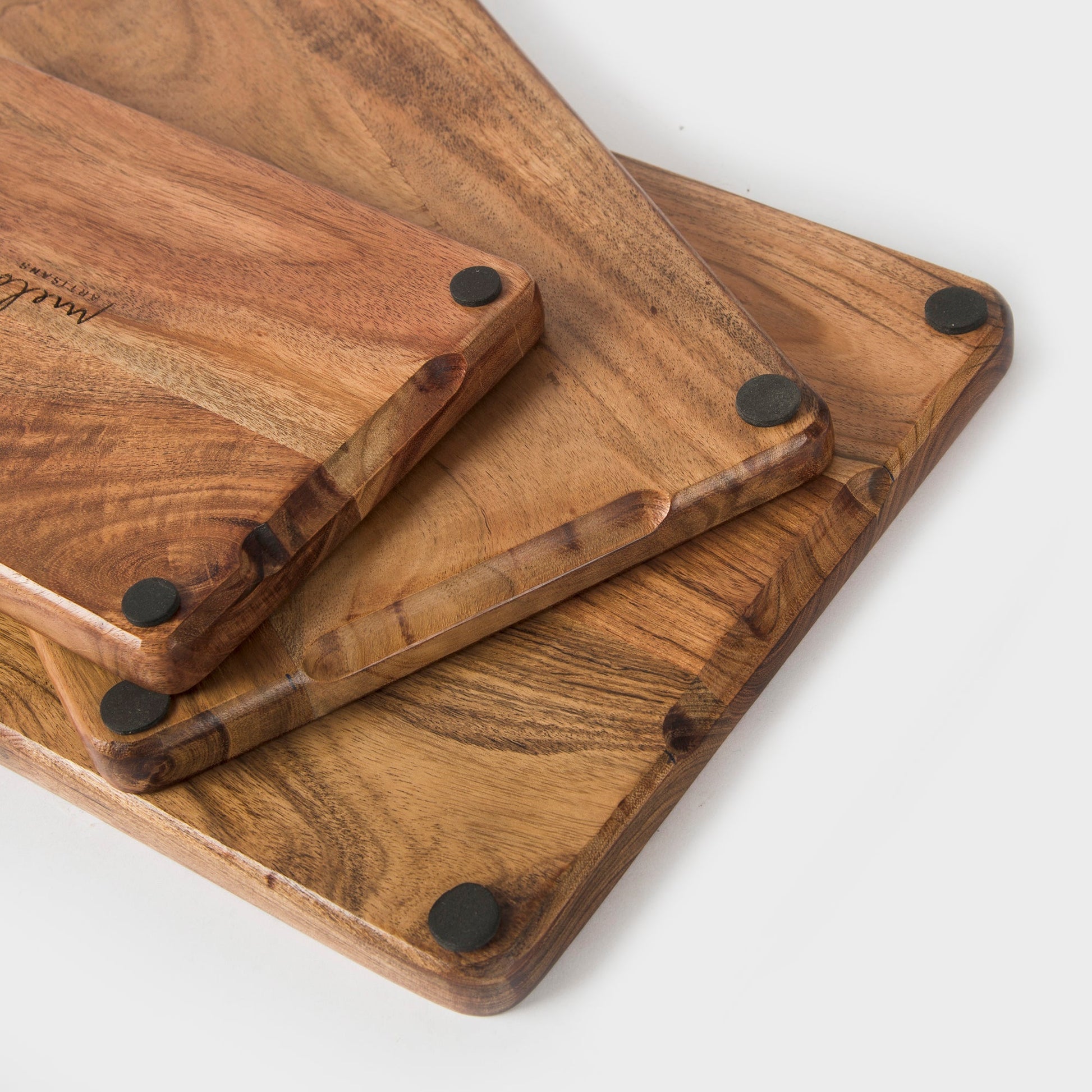 Acacia Wood Cutting Board Set – 3 Piece Natural