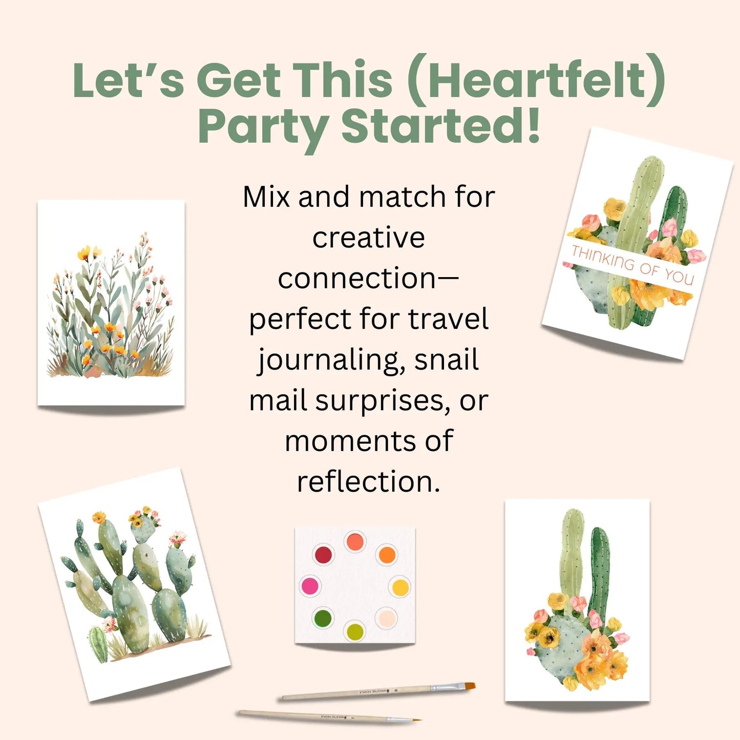 All-in-One Watercolor Art Prints + Postcards: Vibrant Botanicals