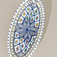 Ceramic Hand Painted Decorative Oval Plate | Terrata Collection