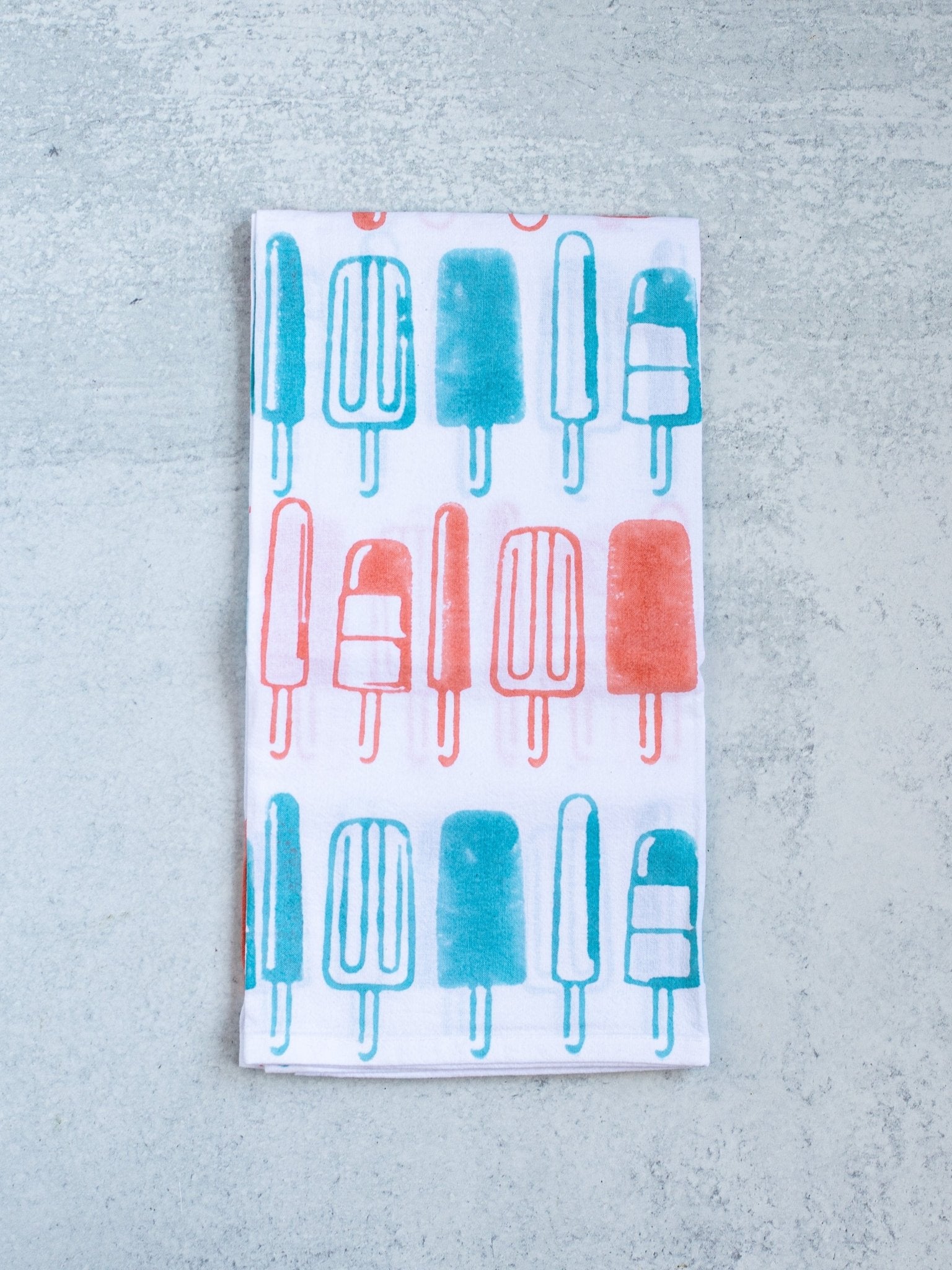 S/2 Tea Towel Set - Swimsuits & Popsicles, Melon & Saltwater