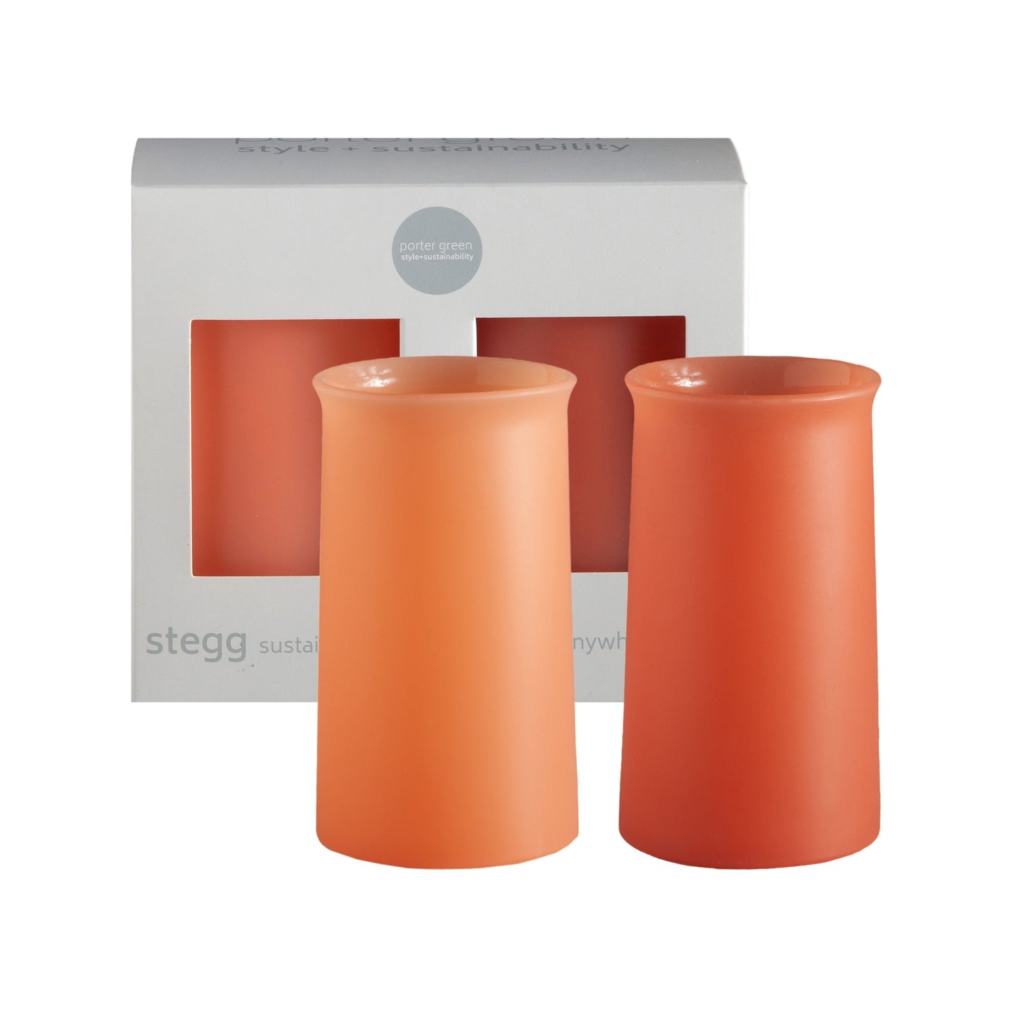 terra + peach | stegg | silicone unbreakable highball glasses