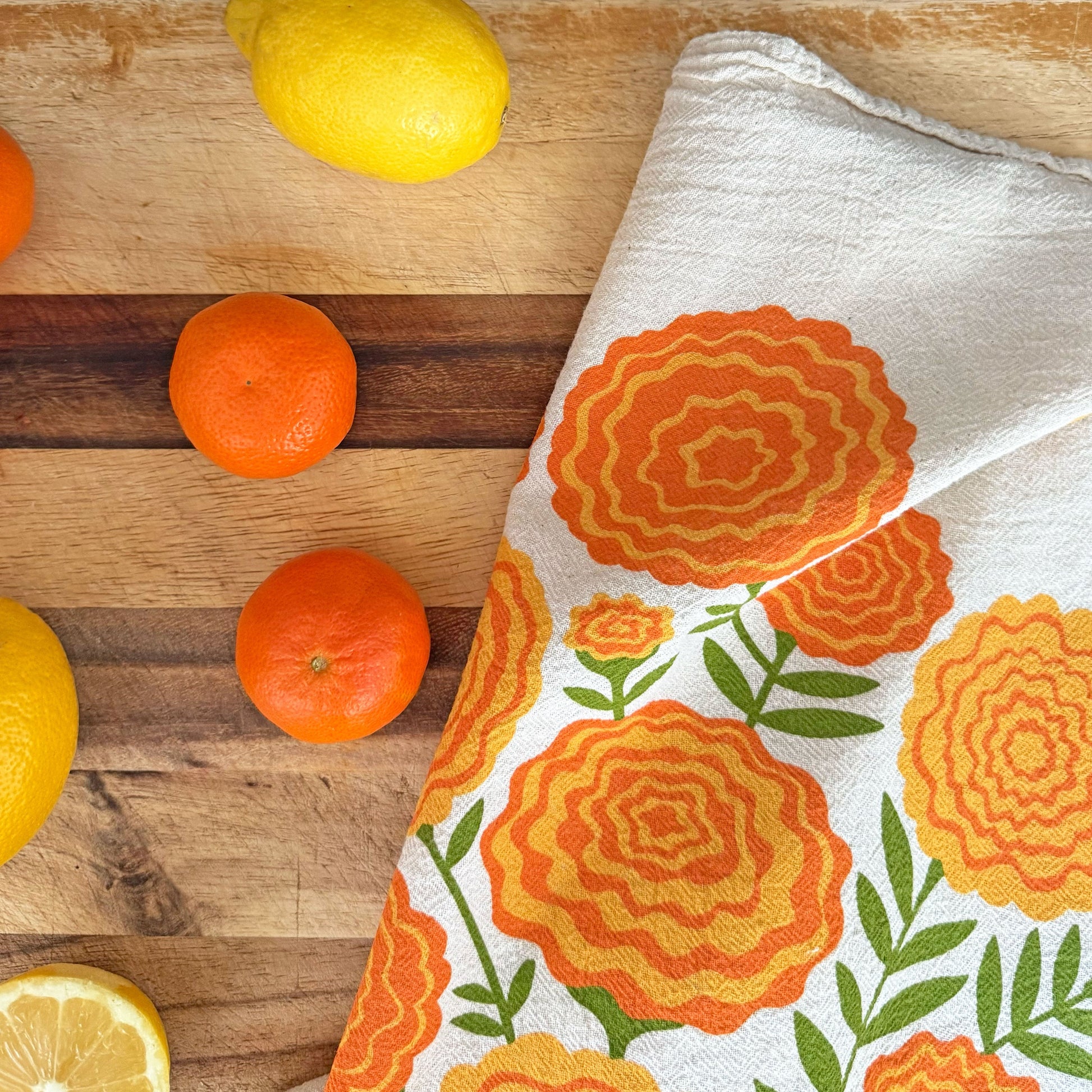 Marigolds Dish Towel