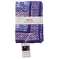 Large 39" Hand Dyed Batik Bandana, Soft Lightweight Cotton, Vines in Navy Blue