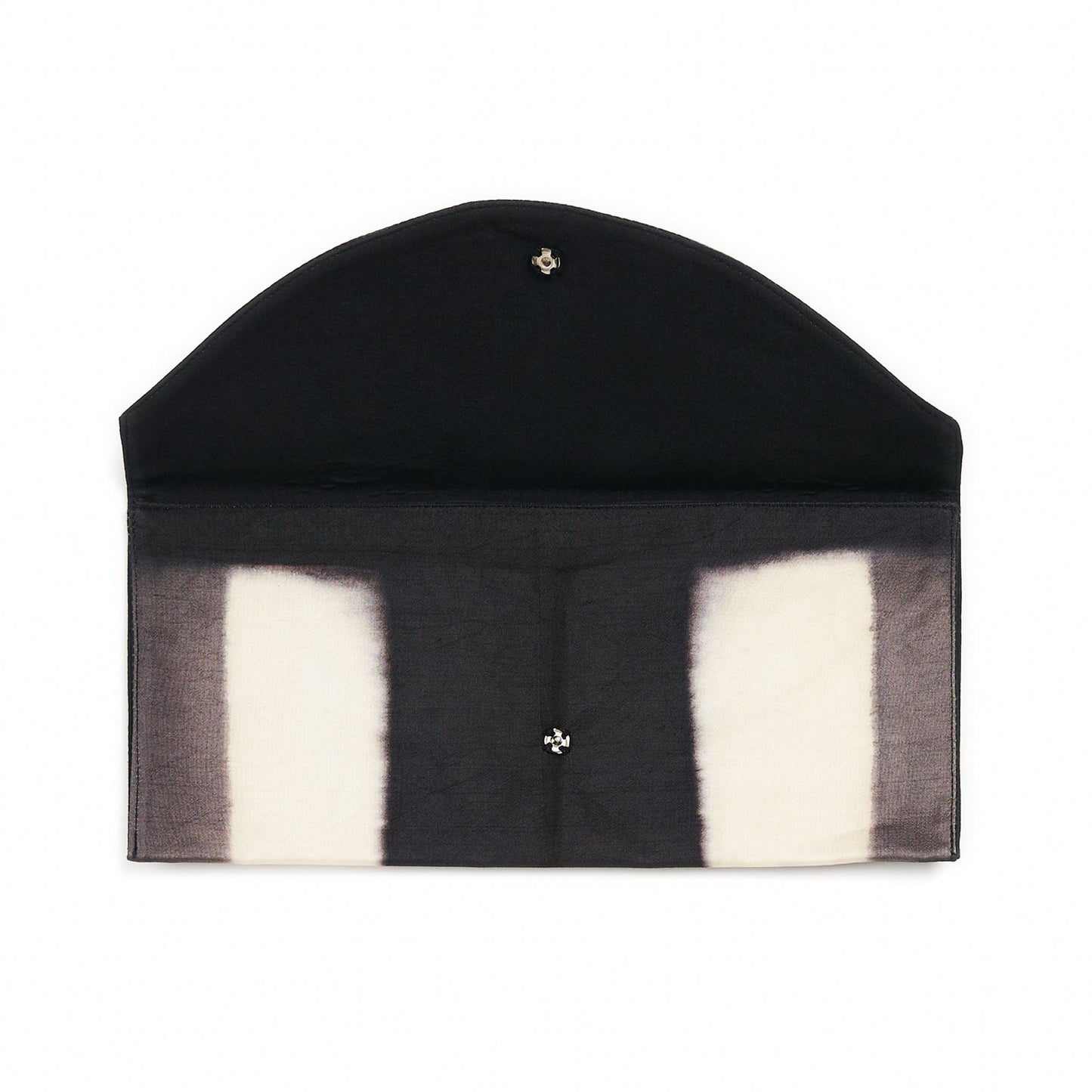 Melo Black Mulberry Silk Shibori Hand Crafted Zero Waste Pouch