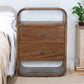 Solid Wood Chestnut Curve 2-Drawer Nightstand