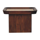 Solid Wood Travertine Top Tray Coffee Table