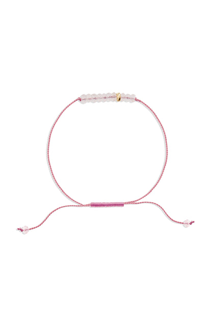 The Energy Project Bracelet – Love With Rose Quartz & Solid 14K Gold Bead