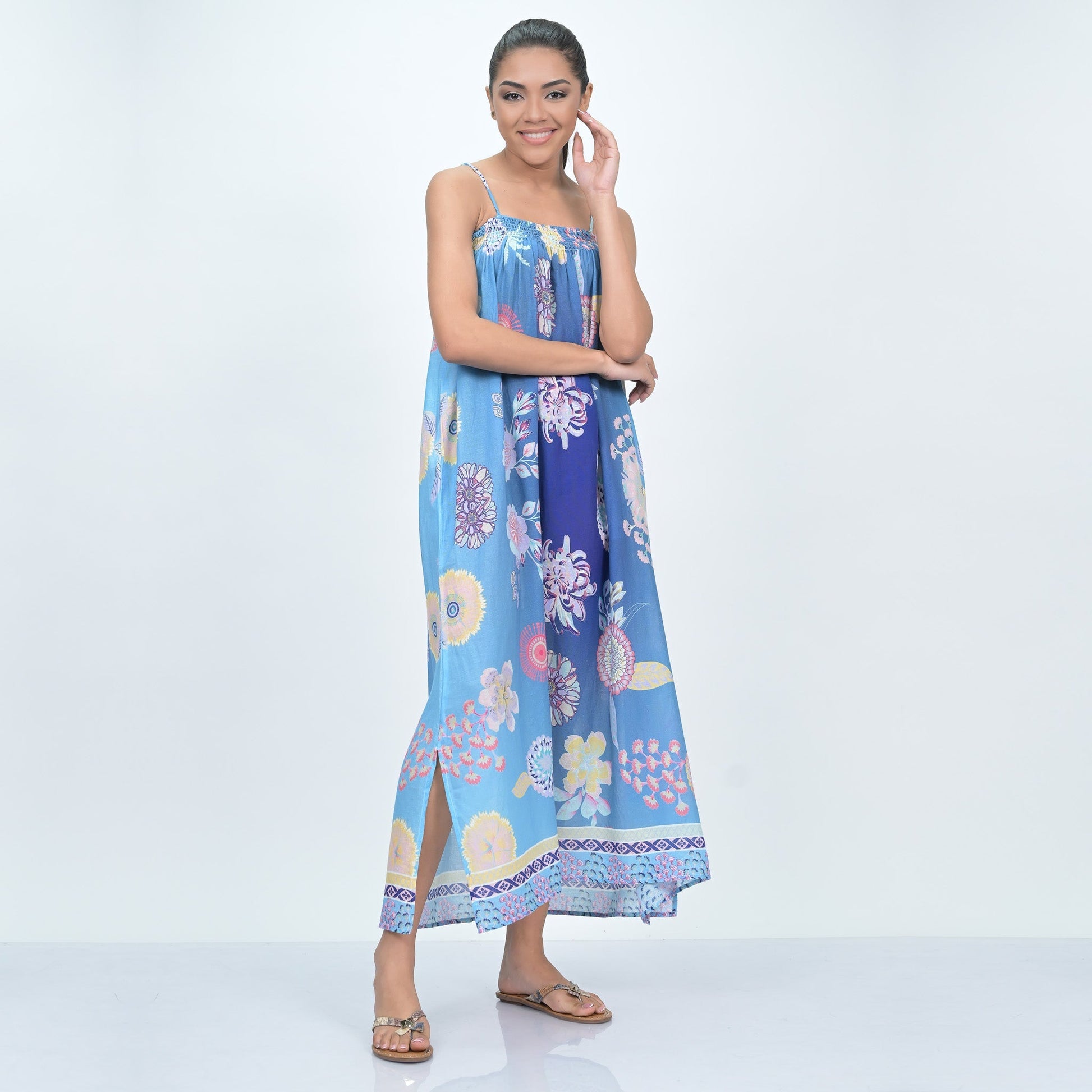 EQUATORIAL SWIM COVER UP - NAVY BLUE