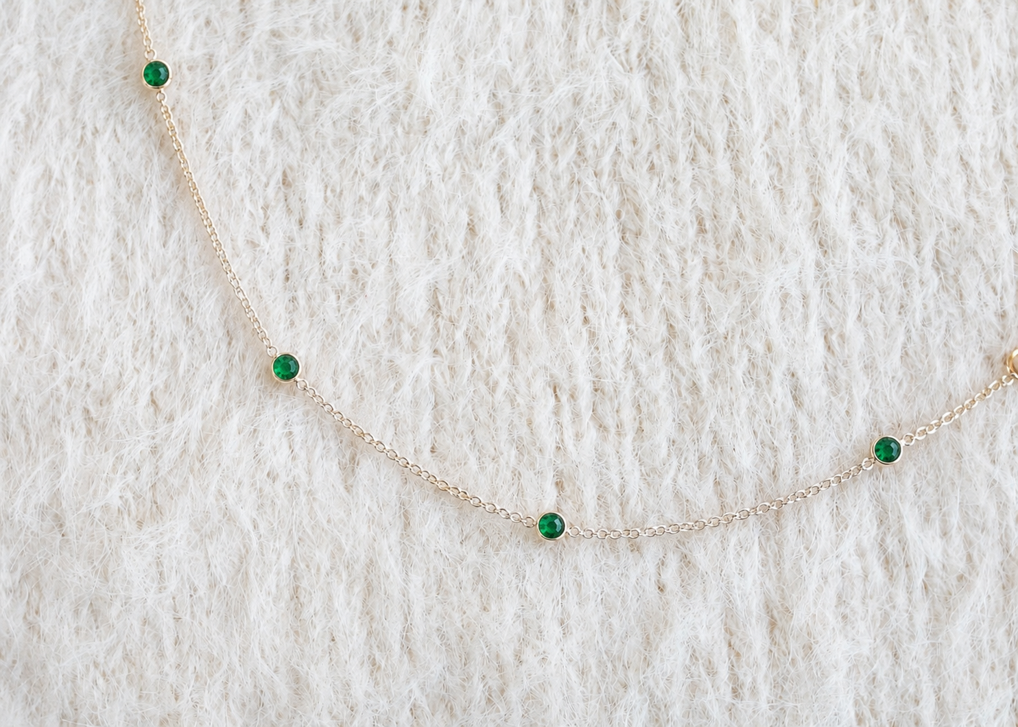 May Birthstone Bracelet — Emerald