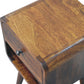 Solid Wood Mini Chestnut Curve Lower Bedside Table