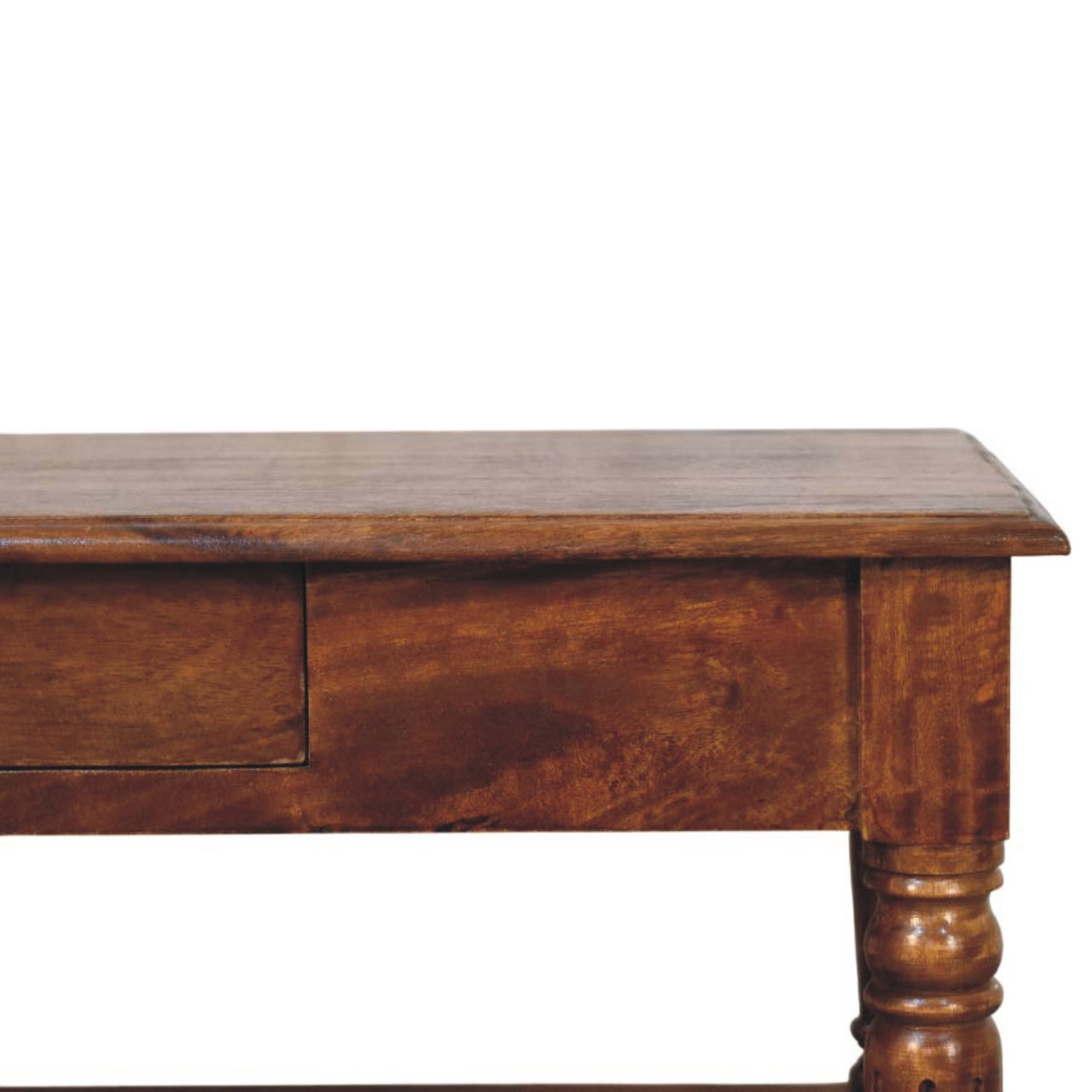 Solid Wood Turned Legs Chestnut Coffee Table