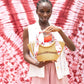 Butterfly Bag Small - Light Grey and Red Lining