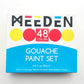 48-Color Gouache Paint Set for Beginner-Friendly Art Sessions