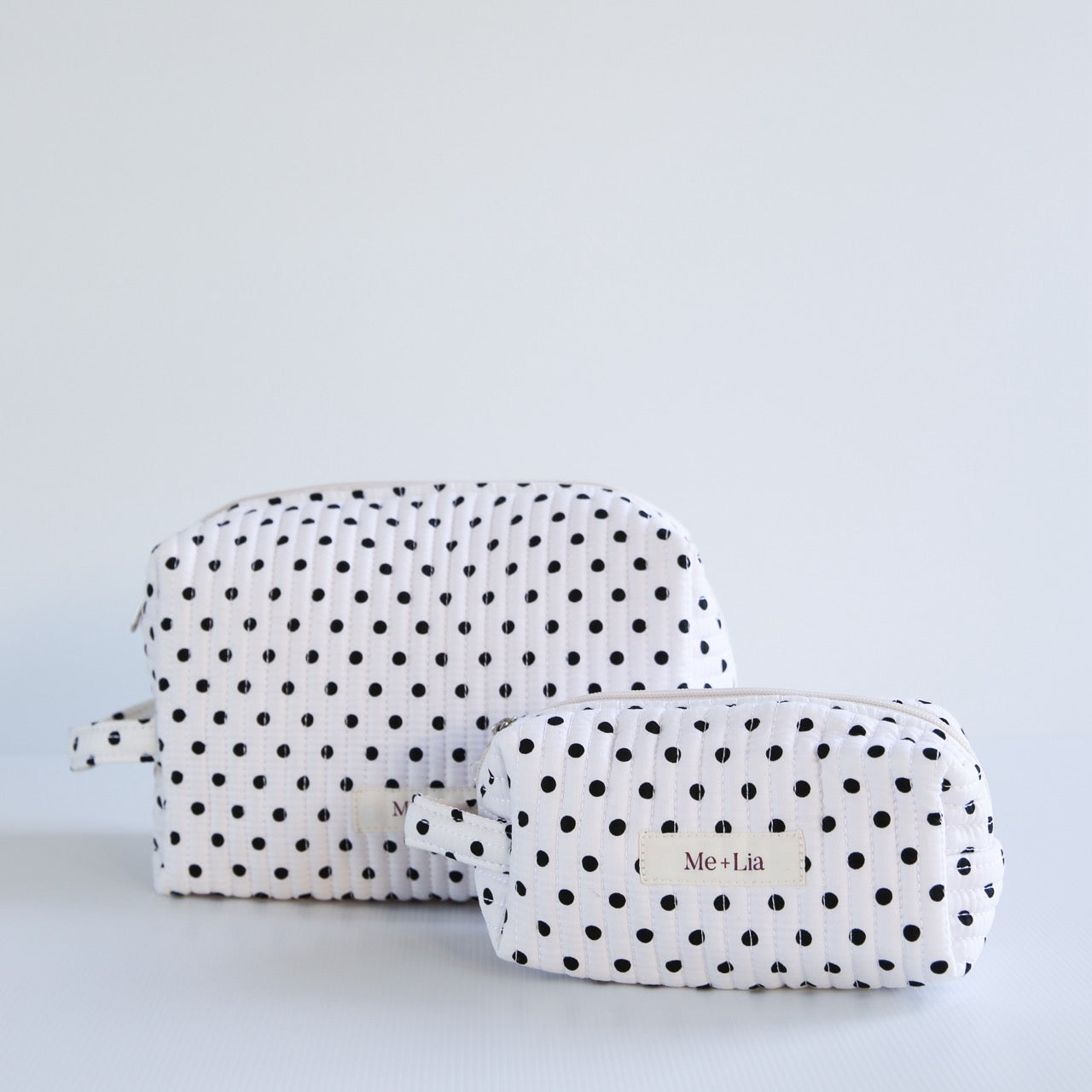 Polkadot Black Make-up Pouch - Large