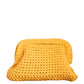 Cali Top Handle Knit Clutch in Butter Yellow