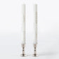 White on White Painted Candles