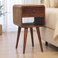 Solid Wood Mini Chestnut Curve Lower Bedside Table