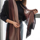 Iris Mink Cashmere Merino Handwoven Scarf