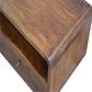 Solid Wood Curved Chestnut Media Unit