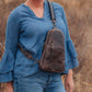 Sling Crossbody Backpack in Mocha
