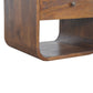 Solid Wood Chestnut Curved Edge Nightstand