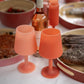 terra + peach | swepp | silicone unbreakable wine glasses