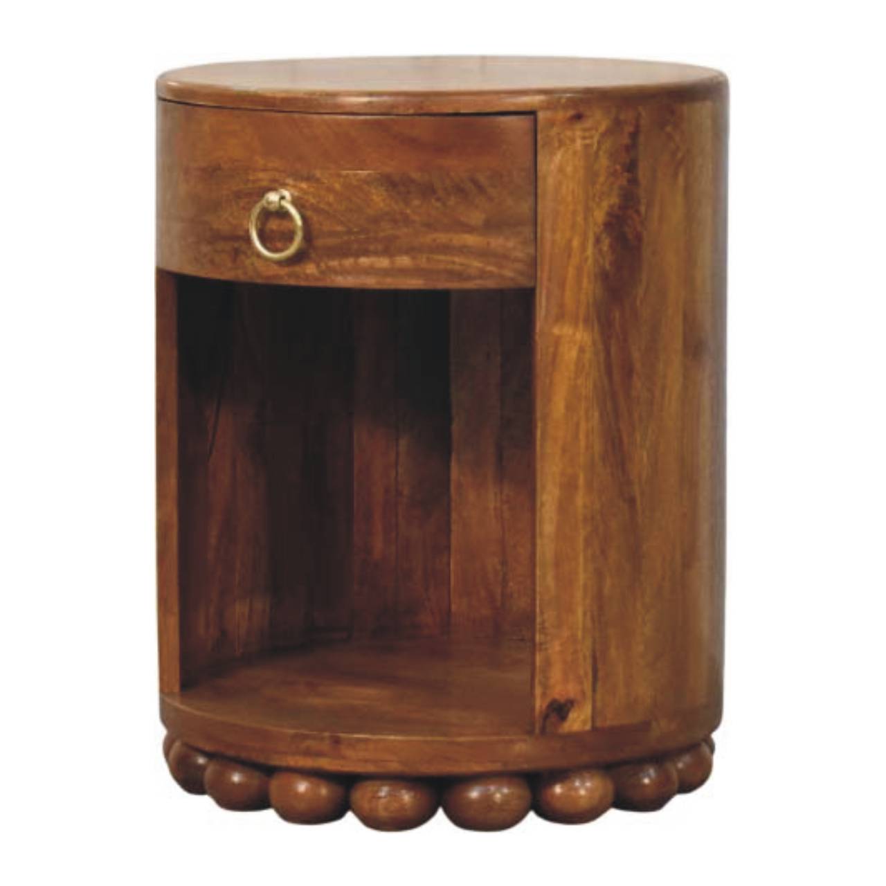 Solid Wood Bola Round Side Table
