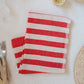 Red Stripe Hand Towel