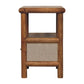 Solid Wood Solara Rattan Bedside Table