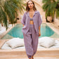 Vanessa Linen Gingham Balloon Pants in Lavender