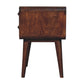 Solid Wood Curved California Walnut Nightstand
