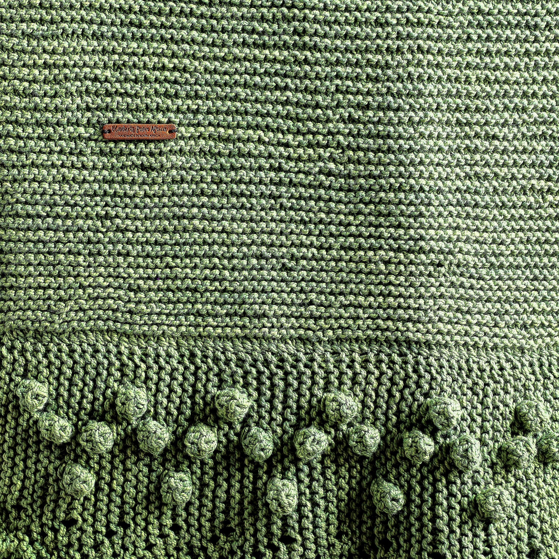 Bobble Lace Edged Eco-Cotton Throw