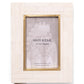 Mukhendu 4x6 Picture Frame - Bone, Brass Inner Edge