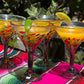 Confetti Carmen Design Margarita Glasses - Martini Style - Set of 4