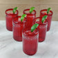 Set of 6 Glasses with Red Rims