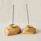 Wood Incense and Candle Holder by Dor+Kie