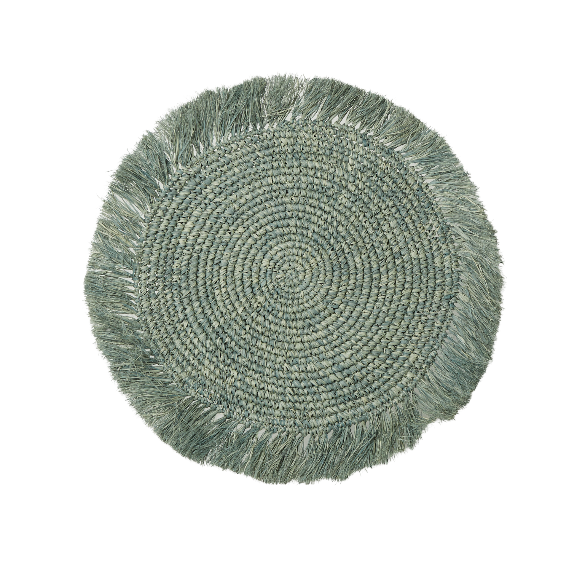 Woven Raffia Circular Placemats - Set of 4