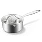 BE | LIVING Essential Series Stainless Steel Sauce Pan with Glass Lid - 16cm - BLCSP01016SS