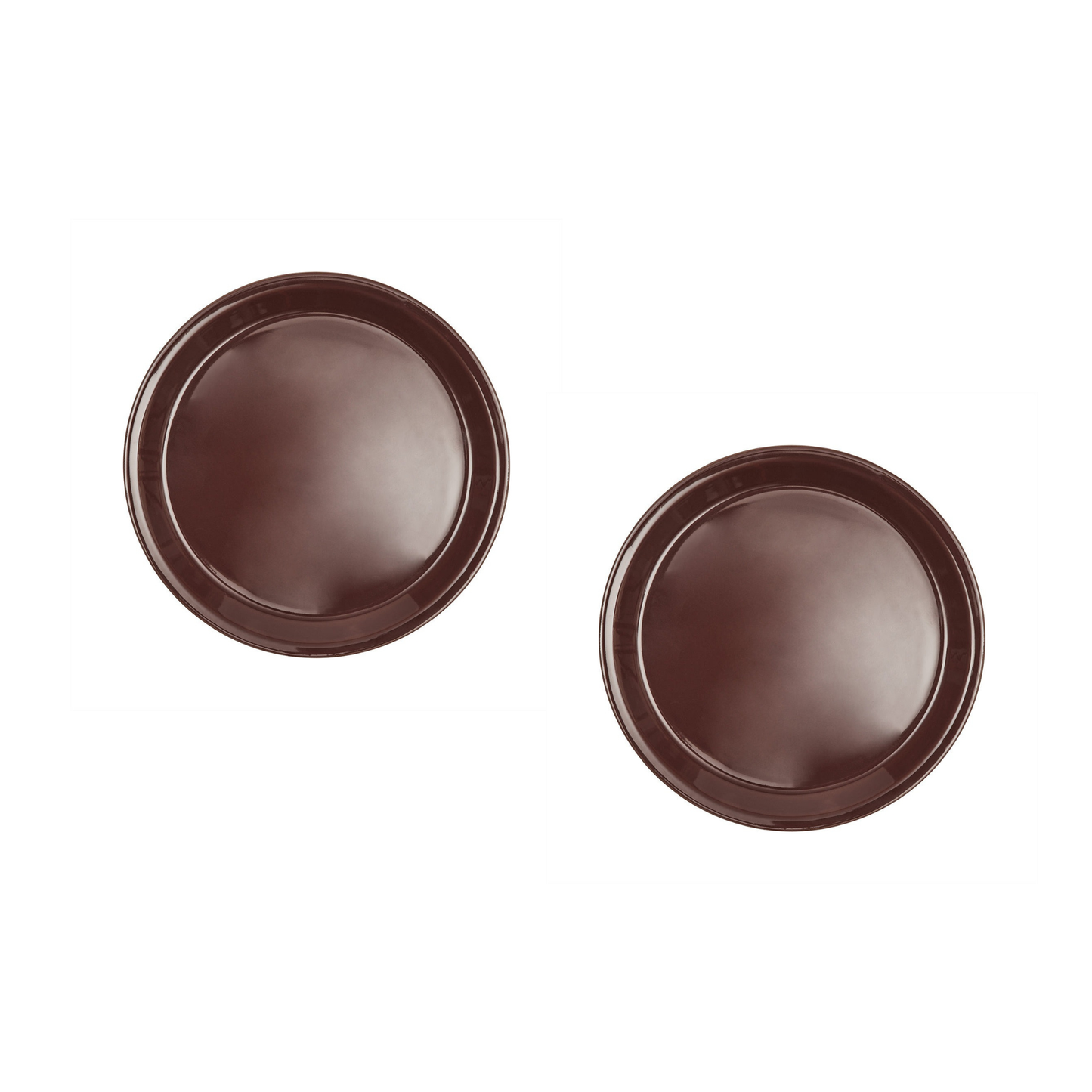 Yuka Lunch Plate, Set of 2 in Dark Terracotta