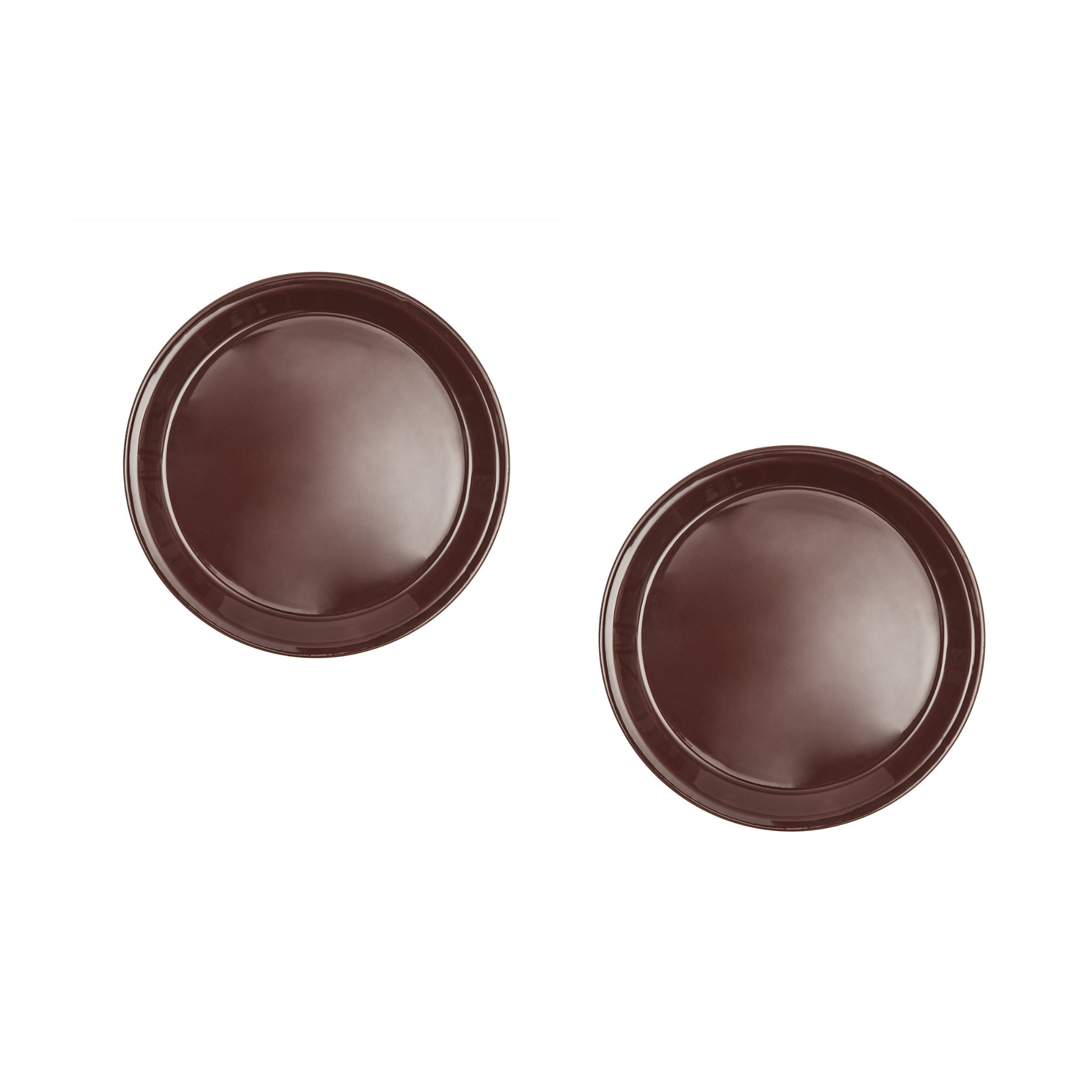 Yuka Lunch Plate, Set of 2 in Dark Terracotta
