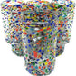 Confetti Rock Design Drinking Glasses - Set of 6